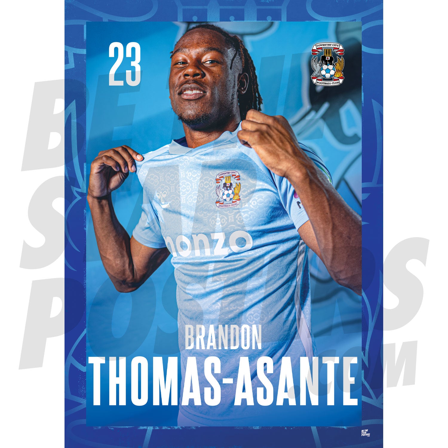Coventry City FC Thomas-Asante 24/25 Headshot Poster