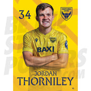 Oxford United FC Thorniley 24/25 Headshot Poster
