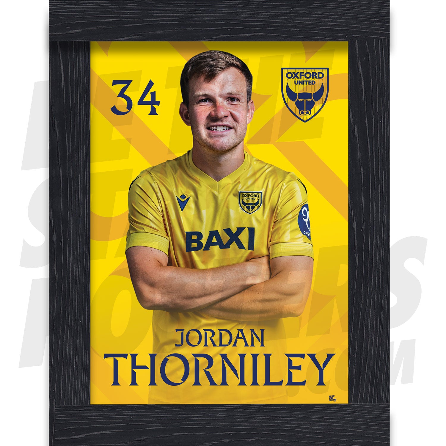 Oxford United FC Thorniley 24/25 Headshot Poster
