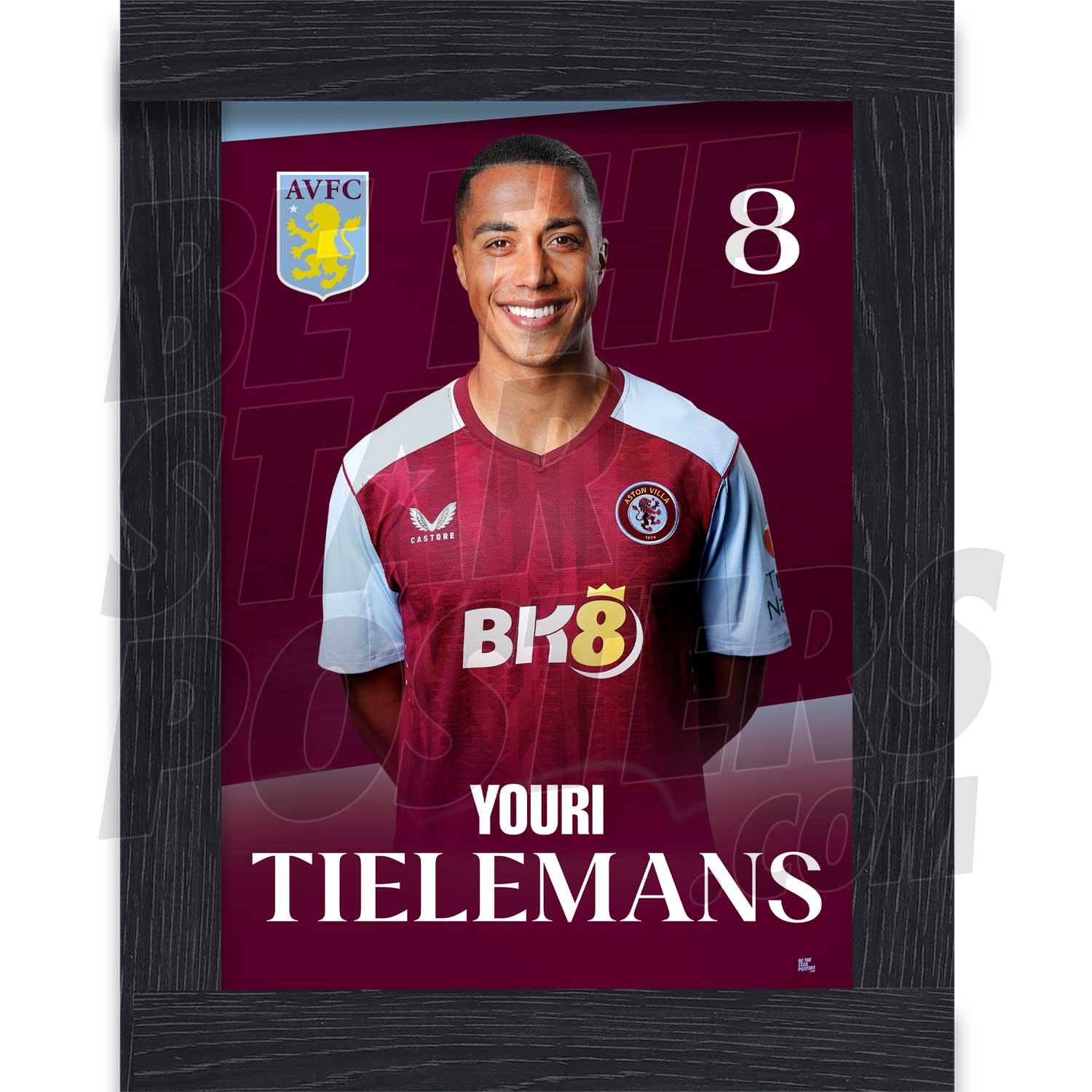Aston Villa FC Tielemans 23/24 Headshot Poster