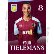 Aston Villa FC Tielemans 23/24 Headshot Poster