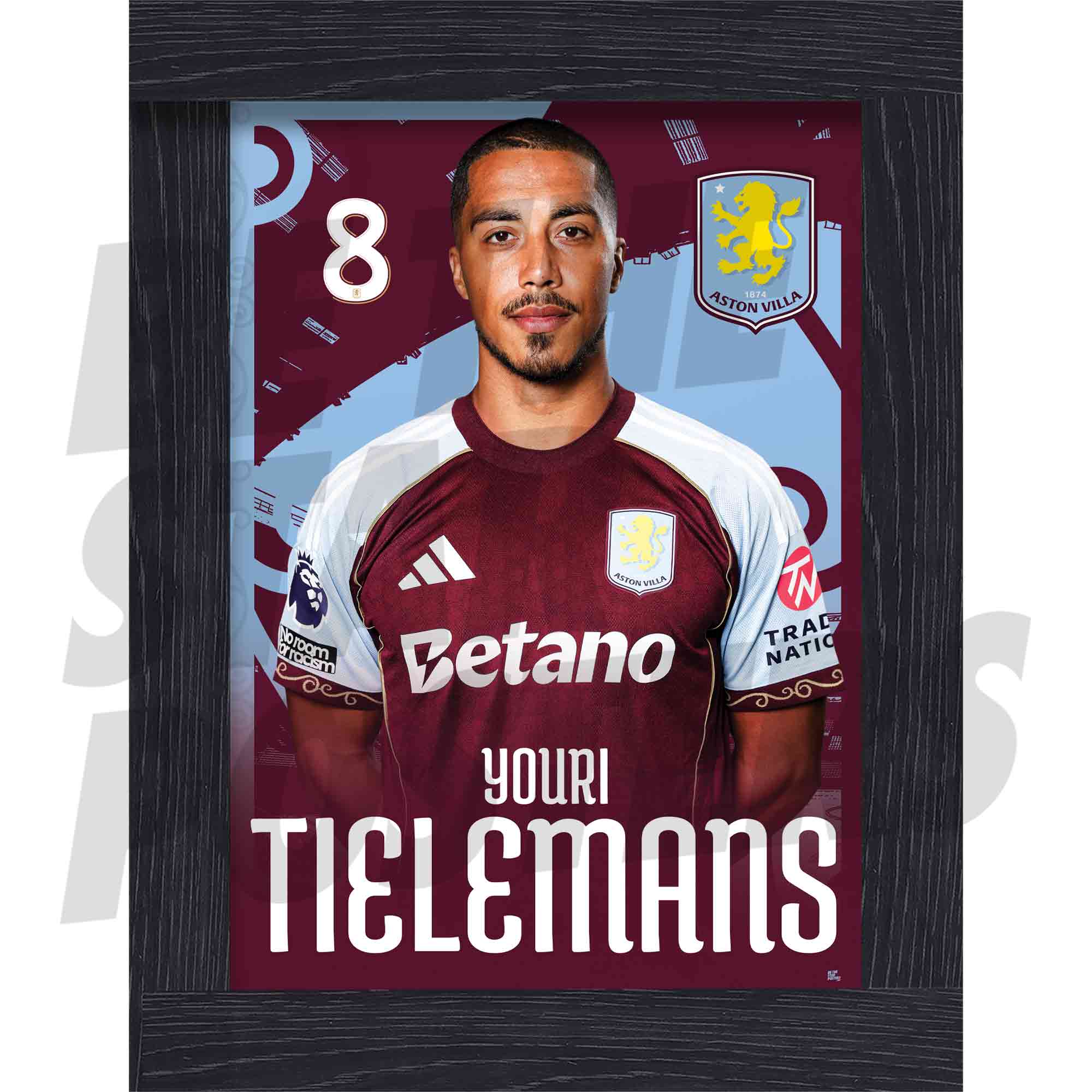 Aston Villa FC Youri Tielemans 25/26 Headshot Poster