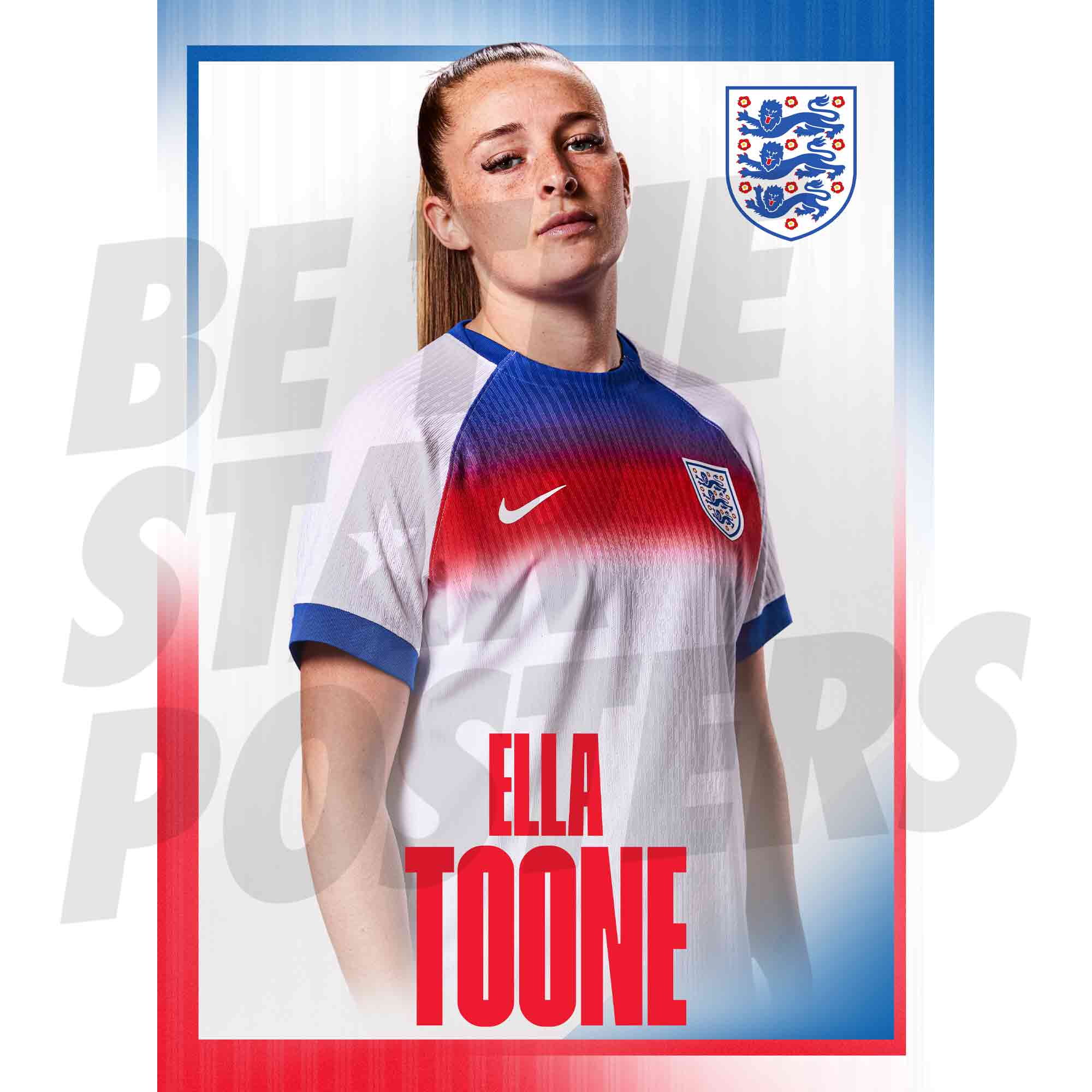 Lionesses Toone 25/26 Home Headshot Poster