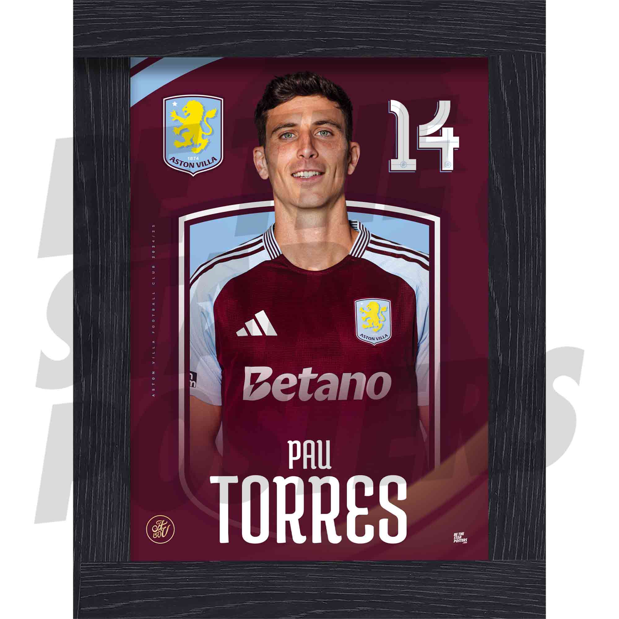 Aston Villa FC Torres 24/25 Headshot Poster
