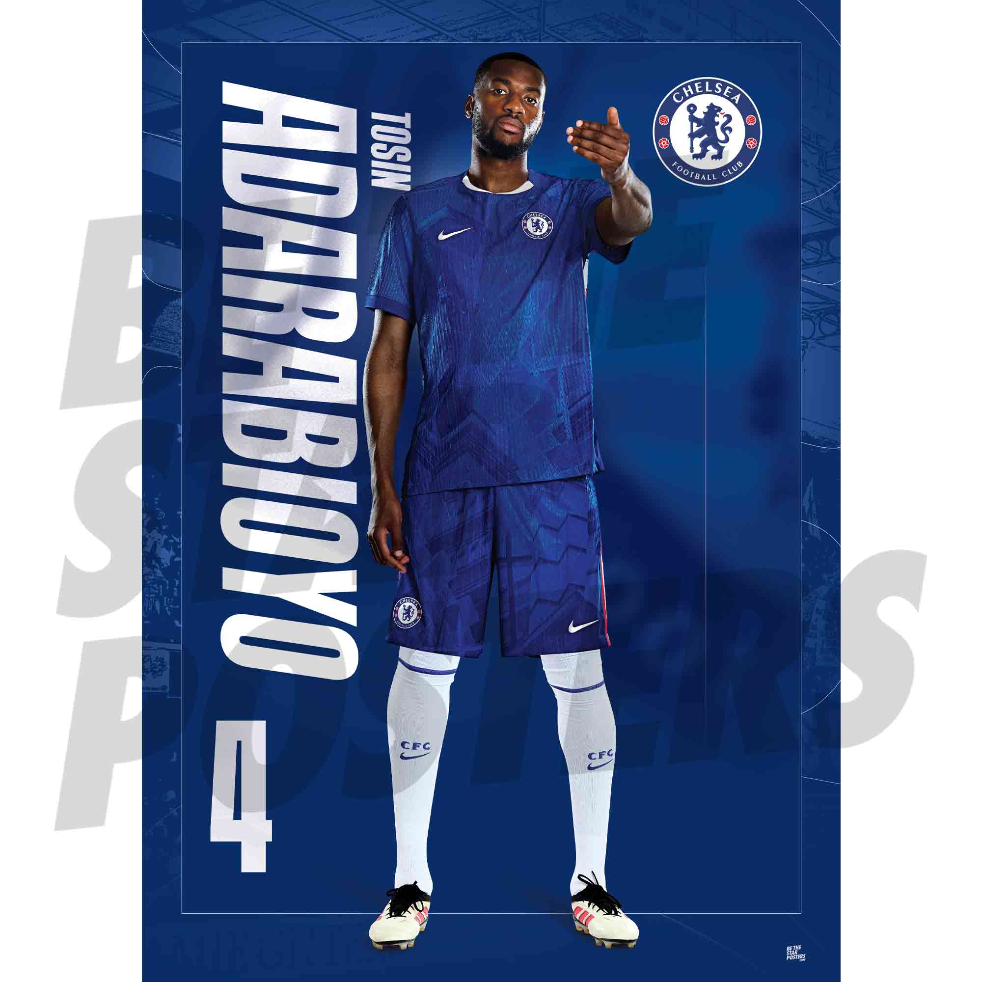 Chelsea FC Tosin 25/26 Headshot Poster