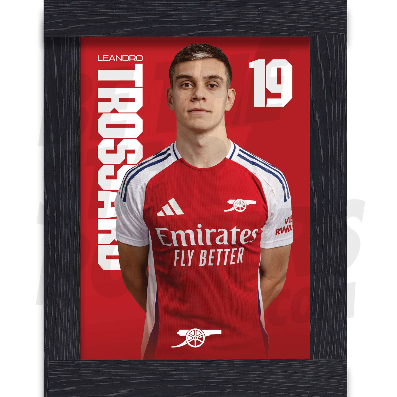 Arsenal FC Trossard 24/25 Headshot Poster