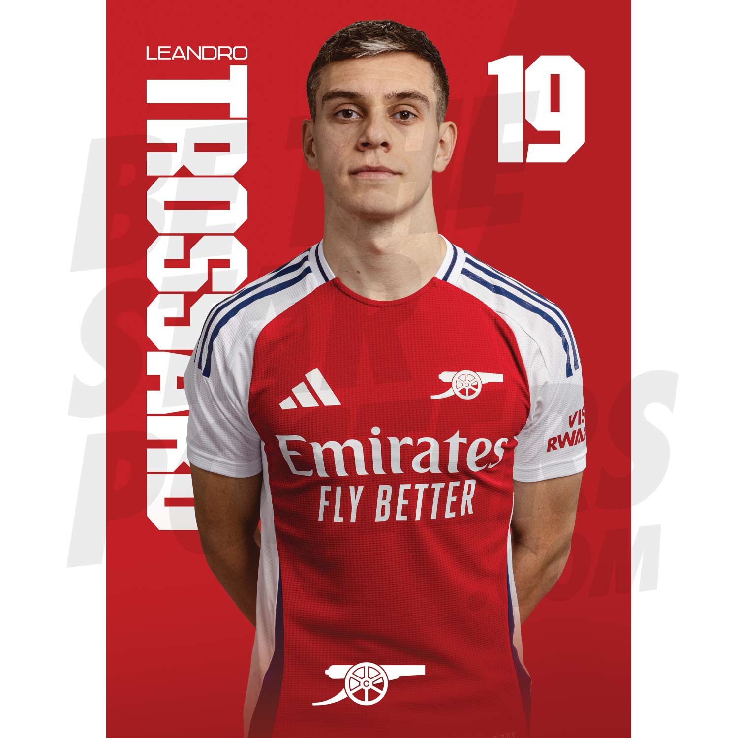Arsenal FC Trossard 24/25 Headshot Poster
