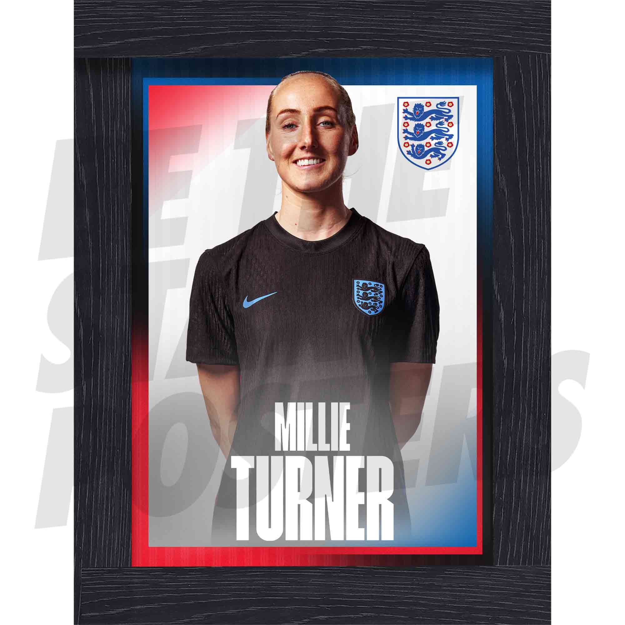 Lionesses Turner 25/26 Away Headshot Poster