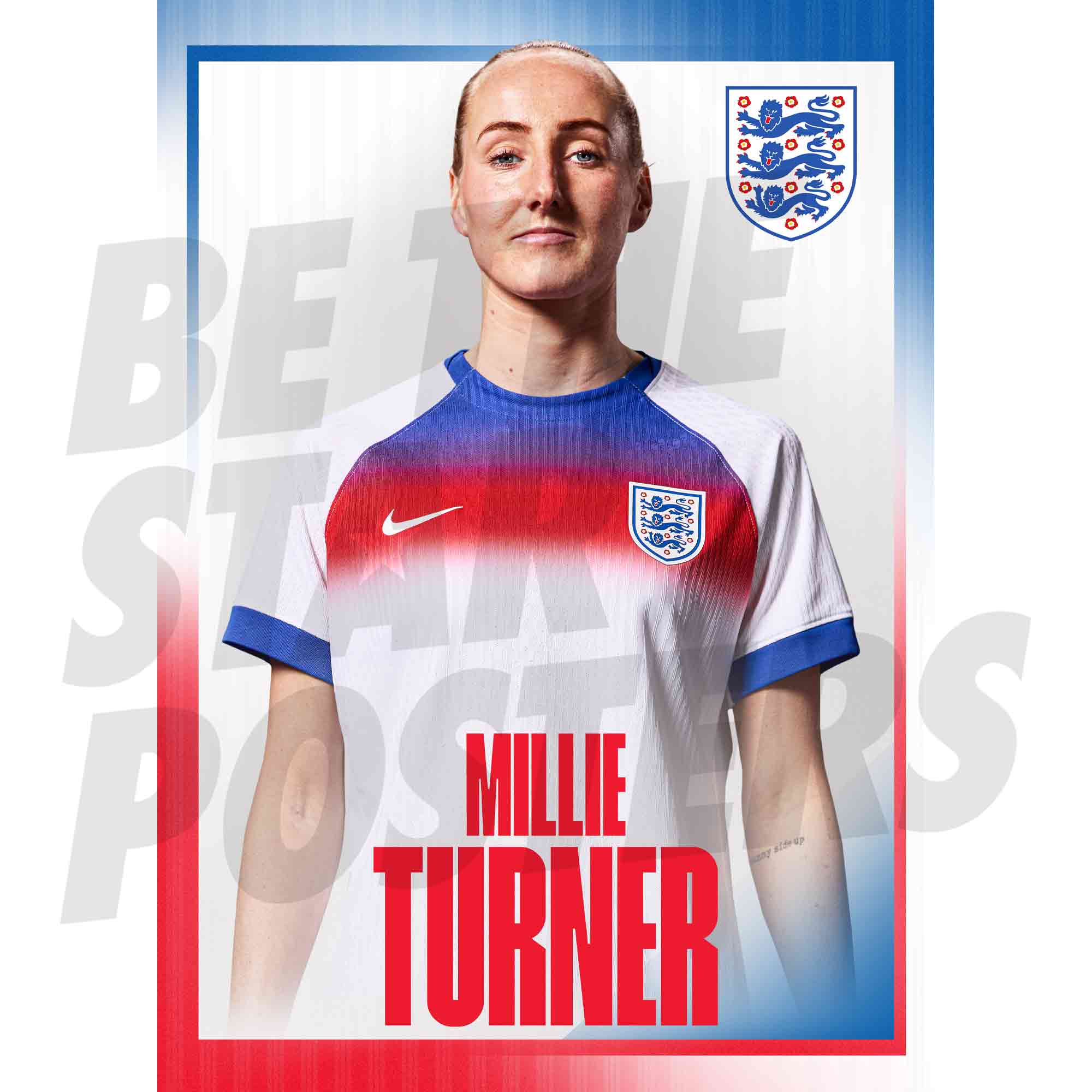 Lionesses Turner 25/26 Home Headshot Poster