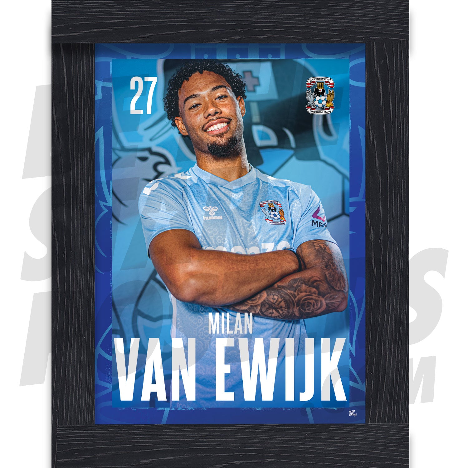 Coventry City FC Van Ewijk 24/25 Headshot Poster