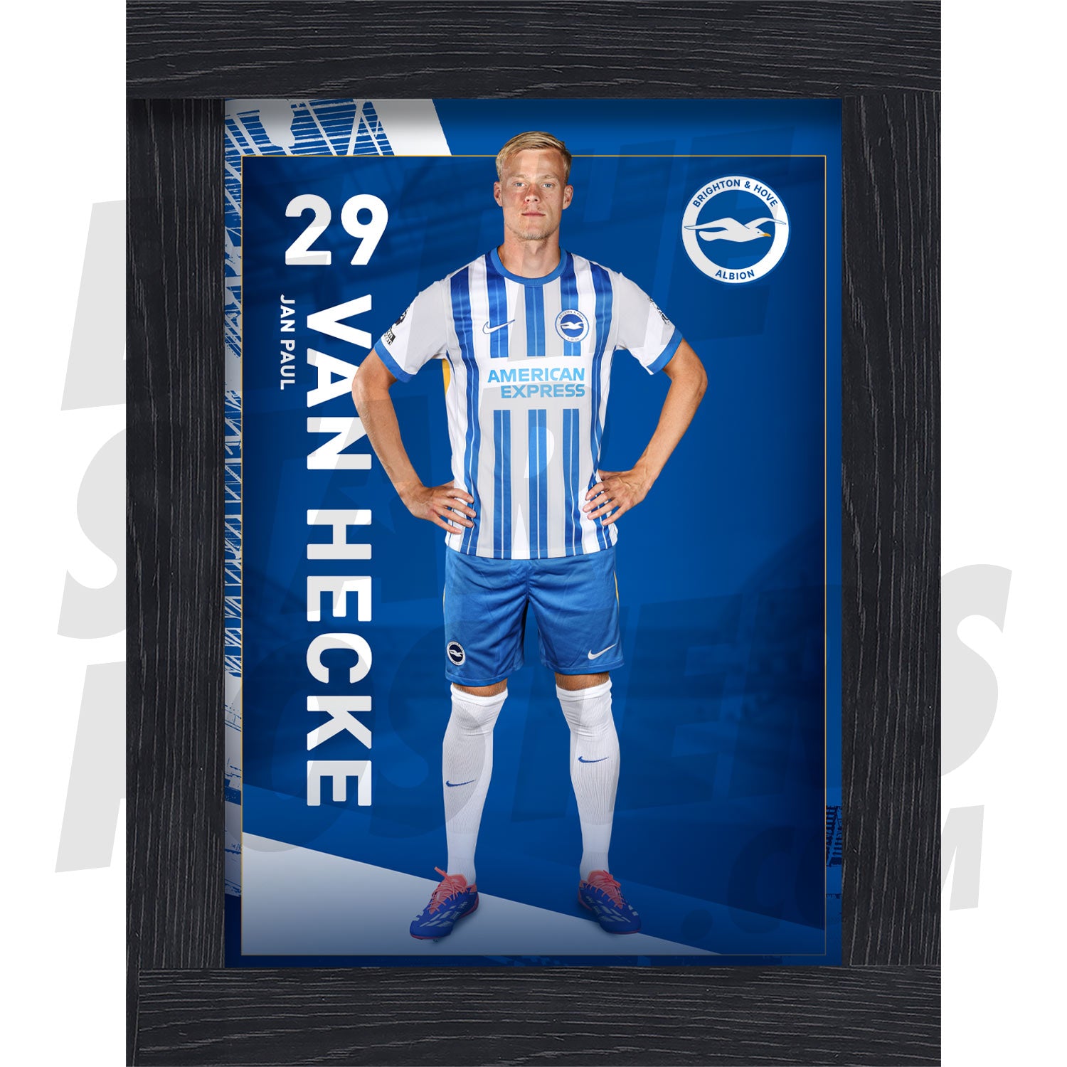 Brighton & Hove Albion FC Van Hecke 24/25 Headshot Poster
