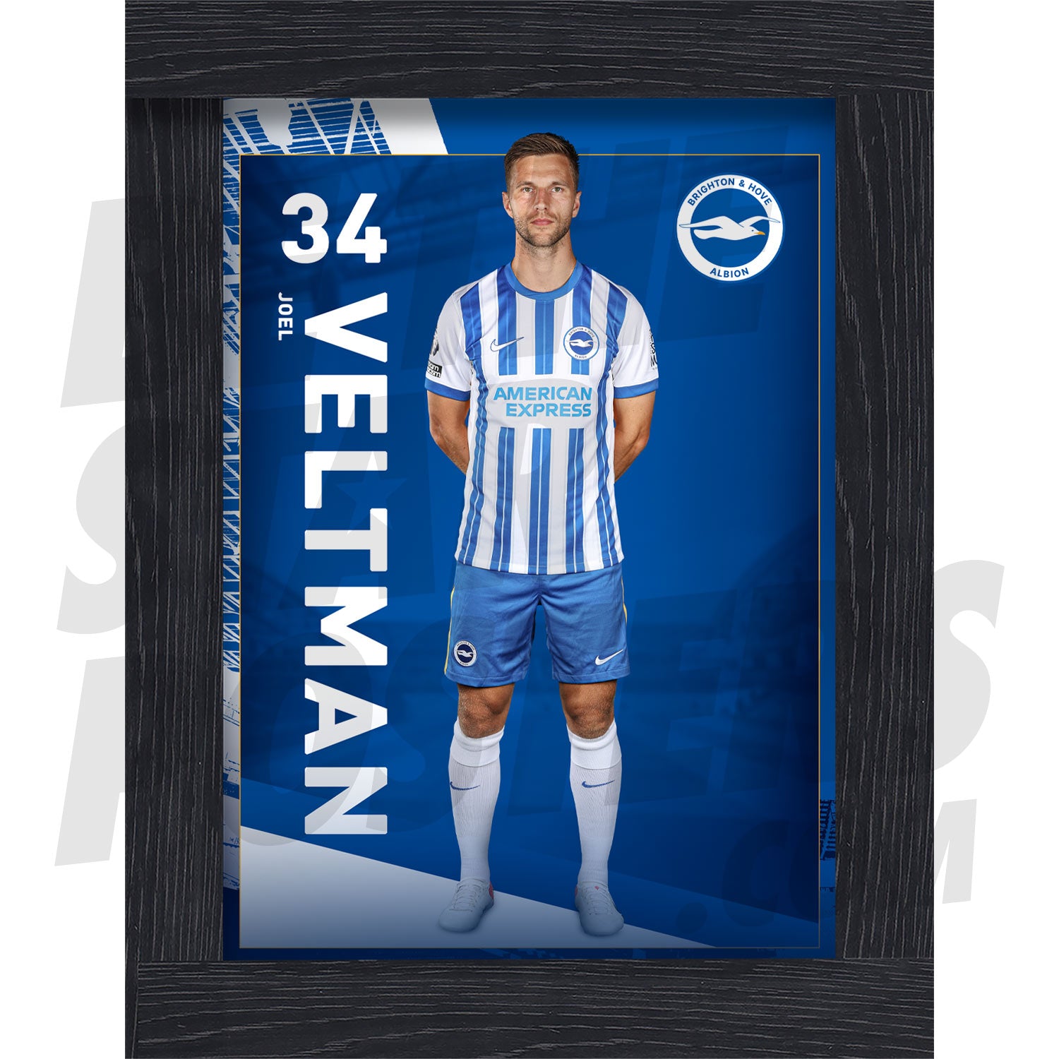 Brighton & Hove Albion FC Veltman 24/25 Headshot Poster