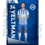 Brighton & Hove Albion FC Veltman 24/25 Headshot Poster