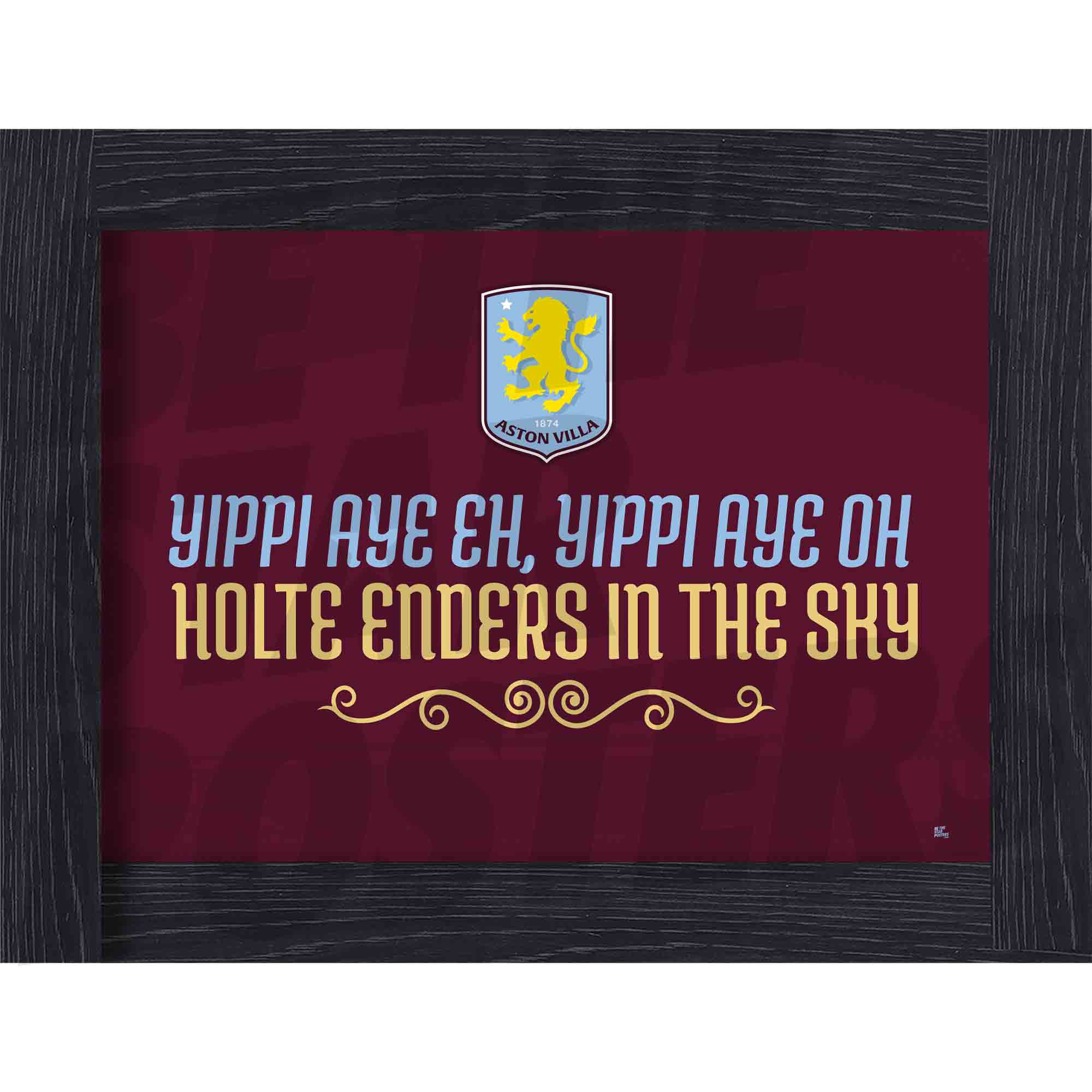 Aston Villa FC Chant HEITS Poster