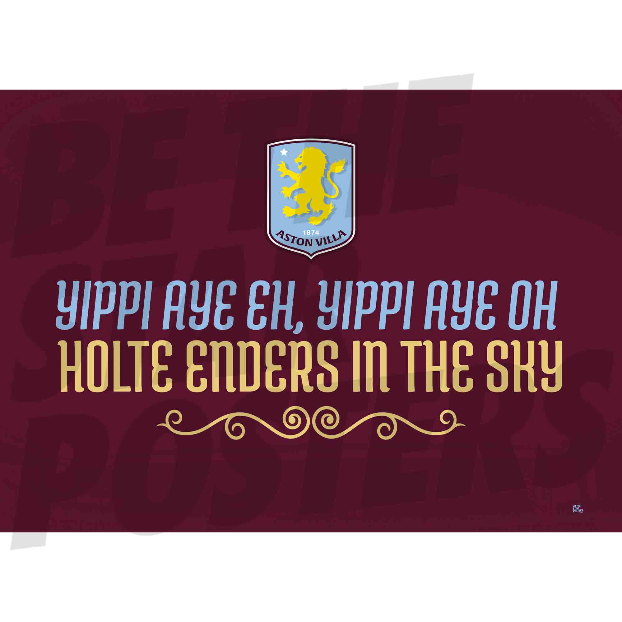 Aston Villa FC Chant HEITS Poster