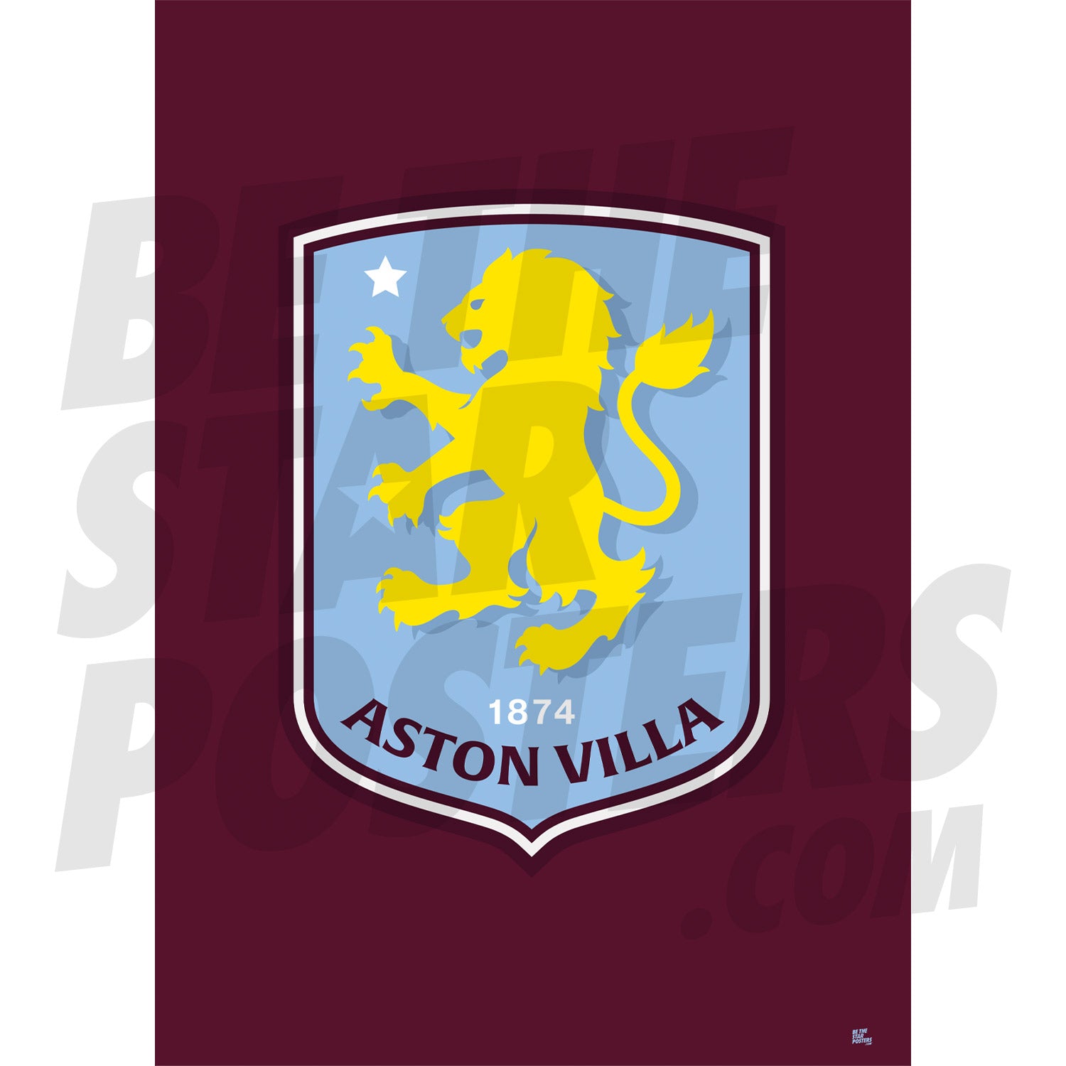 Aston Villa FC Crest Poster