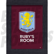 Aston Villa FC Personalised Crest Poster