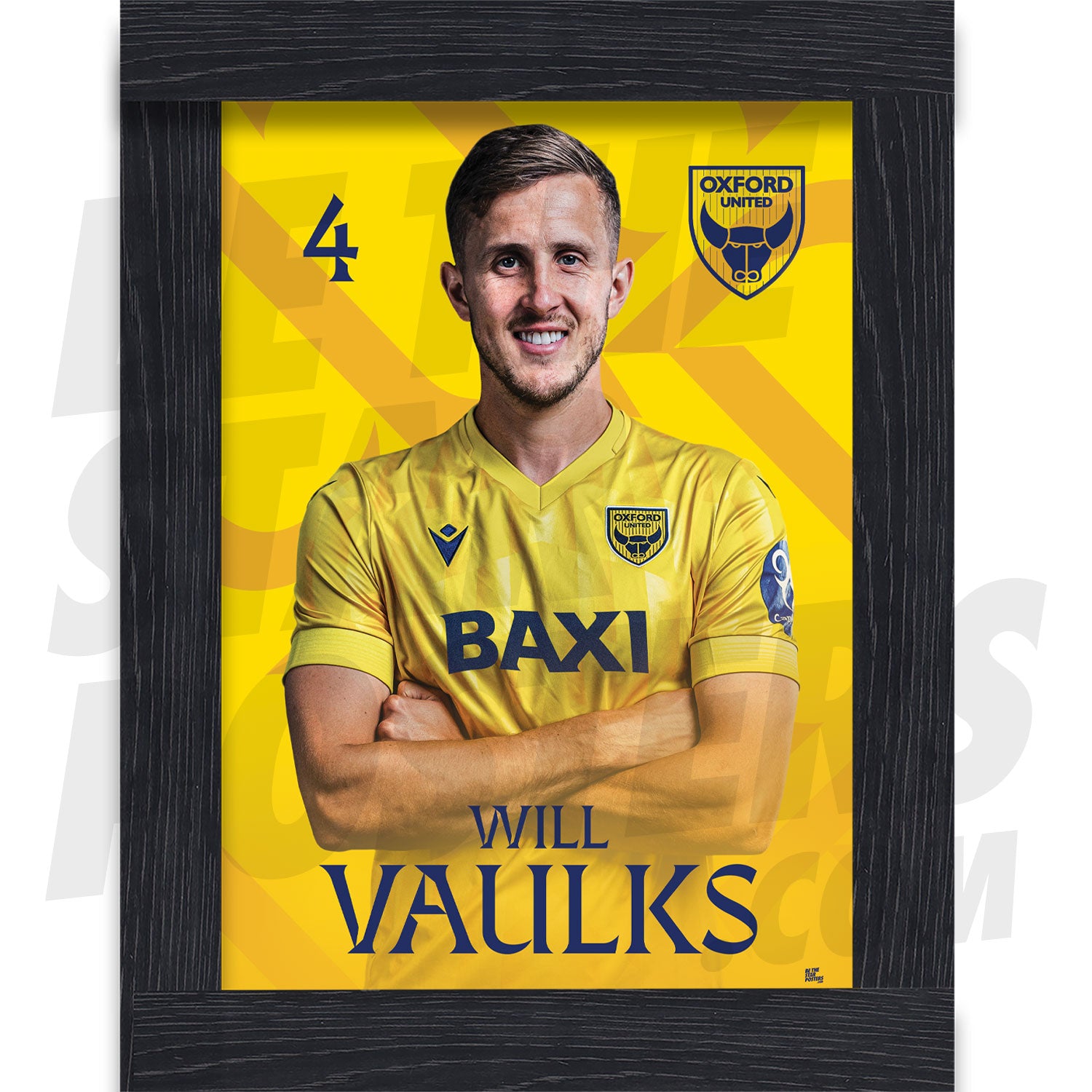 Oxford United FC Vaulks 24/25 Headshot Poster