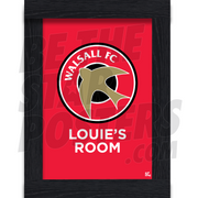 Walsall FC Personalised Crest Poster