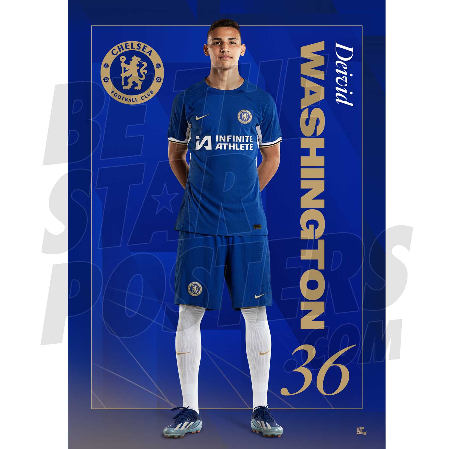 Chelsea FC Washington 23/24 Headshot Poster