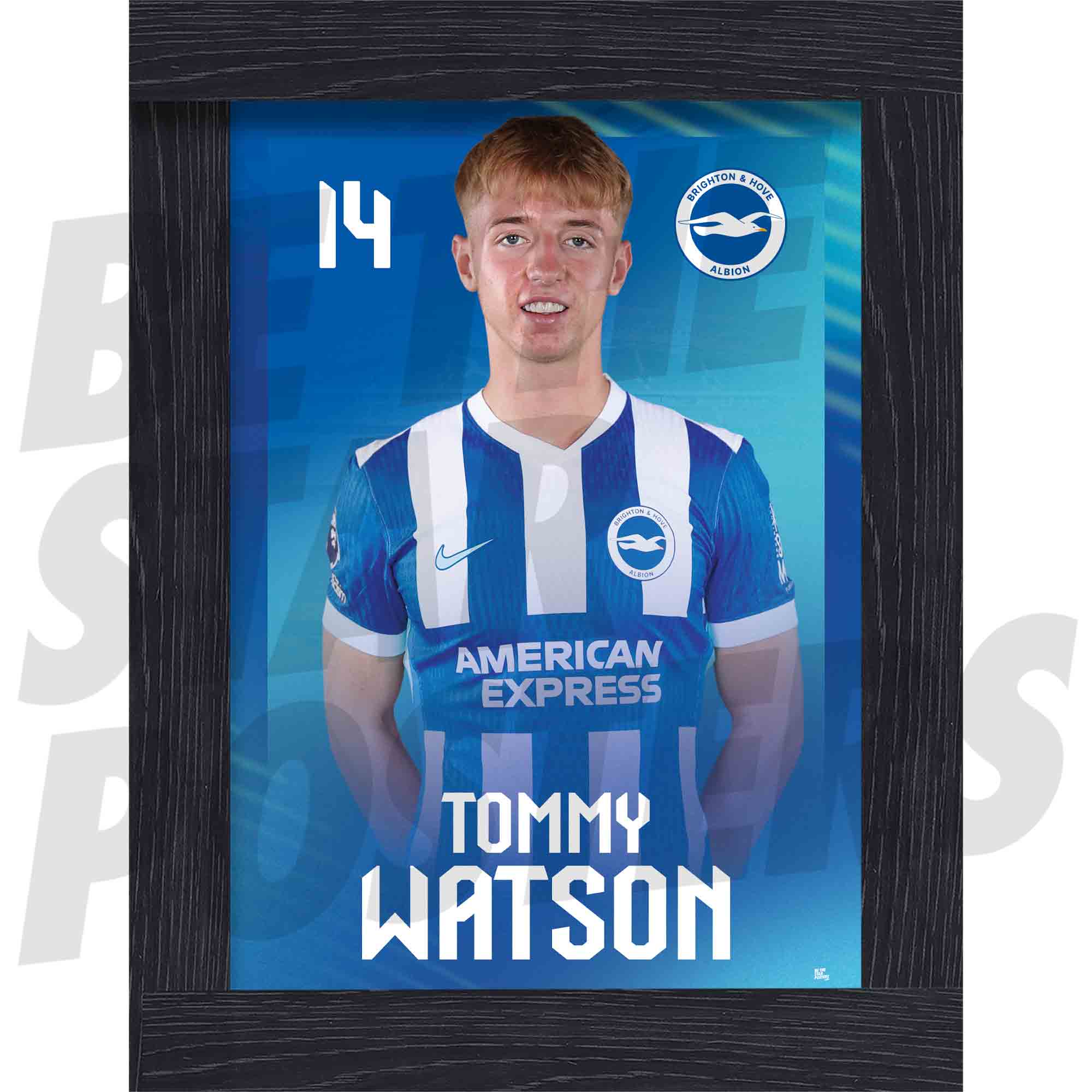 Brighton & Hove Albion FC Tommy Watson 25/26 Headshot Poster