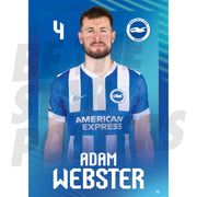 Brighton & Hove Albion FC Adam Webster 25/26 Headshot Poster