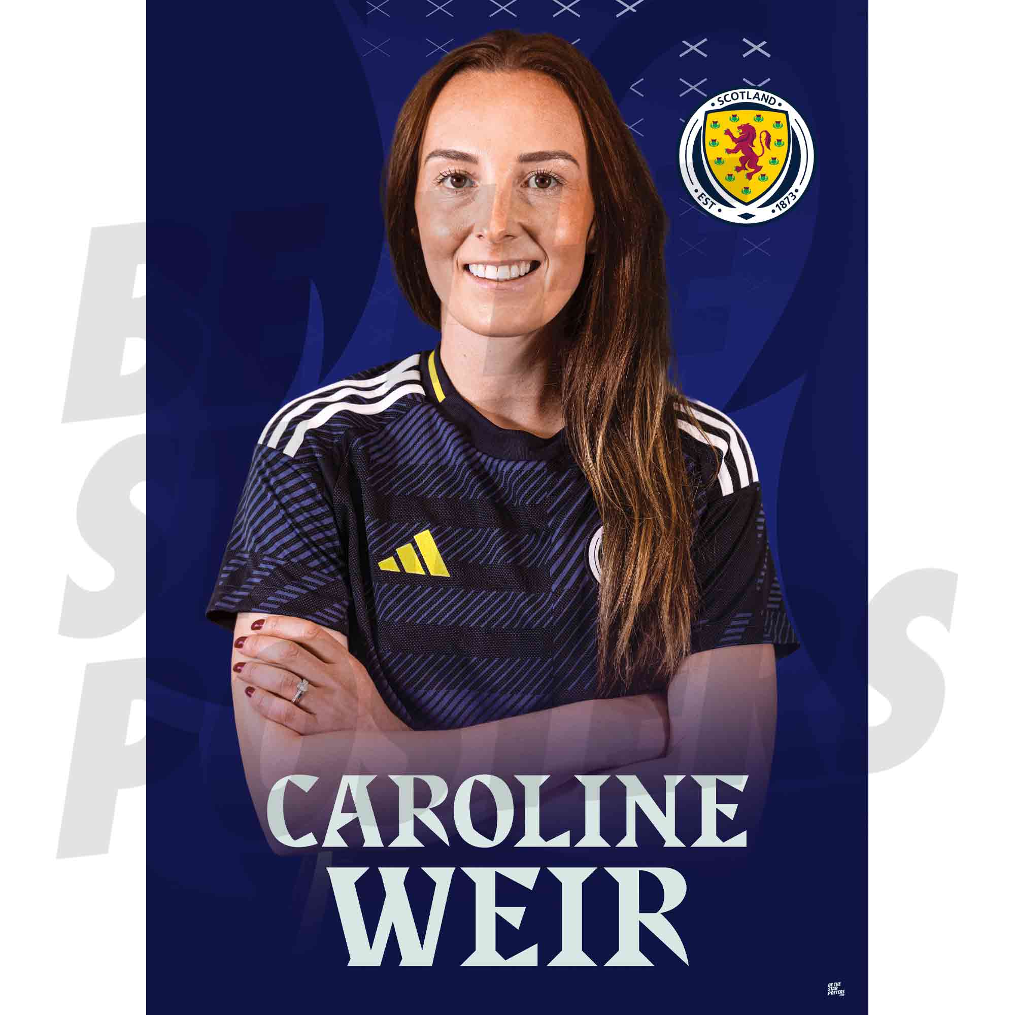 Scotland Caroline Weir 25/26 Home Headshot Poster