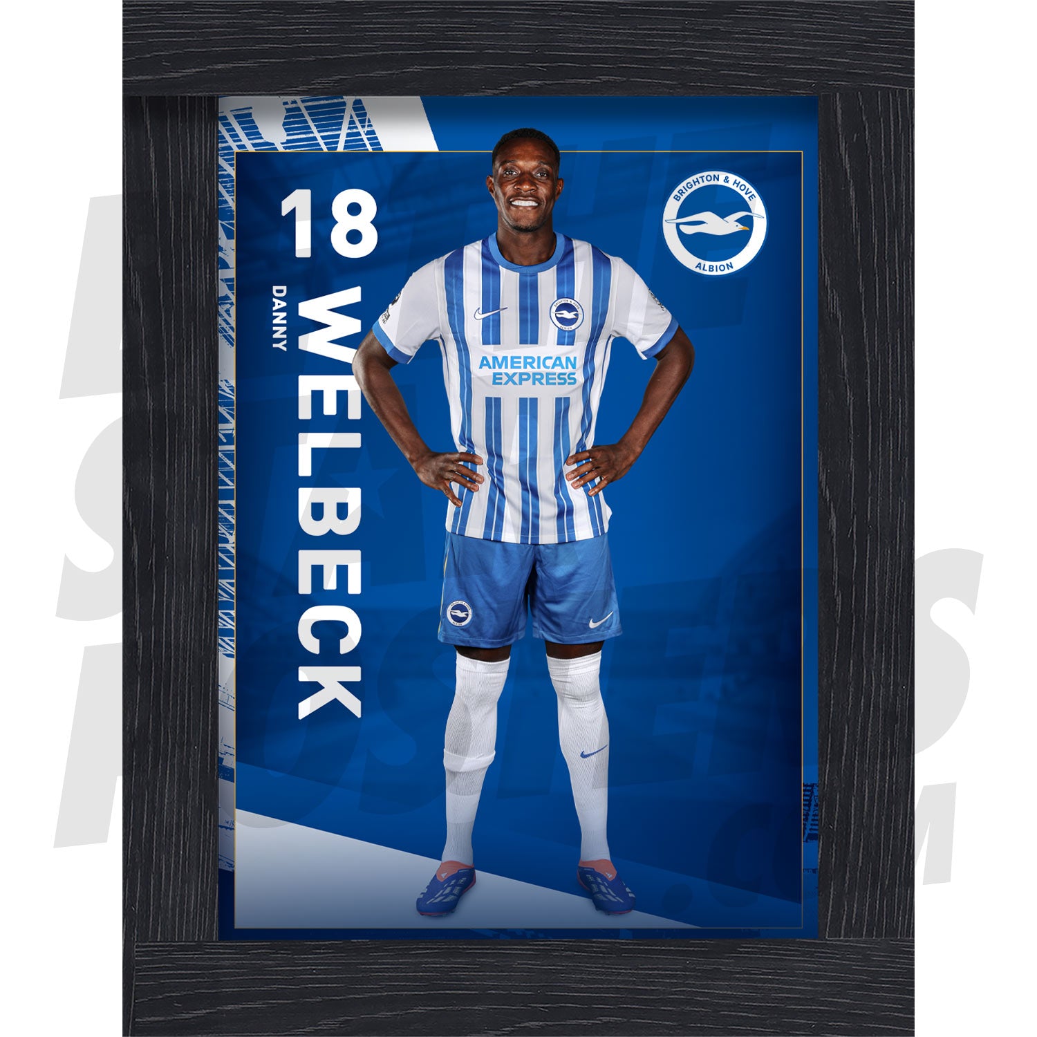 Brighton & Hove Albion FC Welbeck 24/25 Headshot Poster