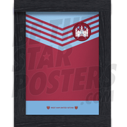 West Ham United FC 77/80 Retro Shirt Print Framed