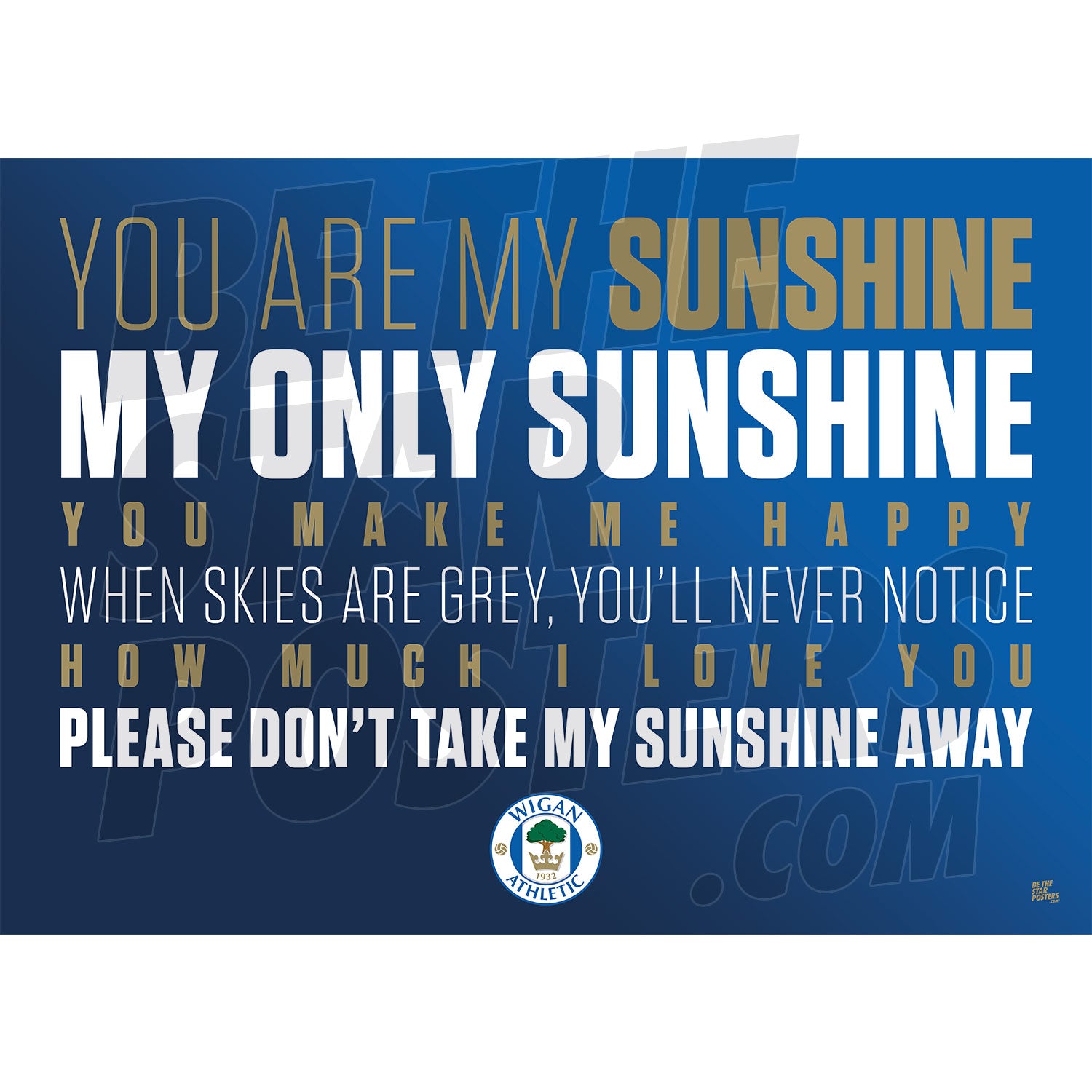 Wigan Athletic FC Chant Poster