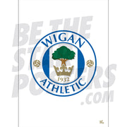 Wigan Athletic FC Crest Poster - White