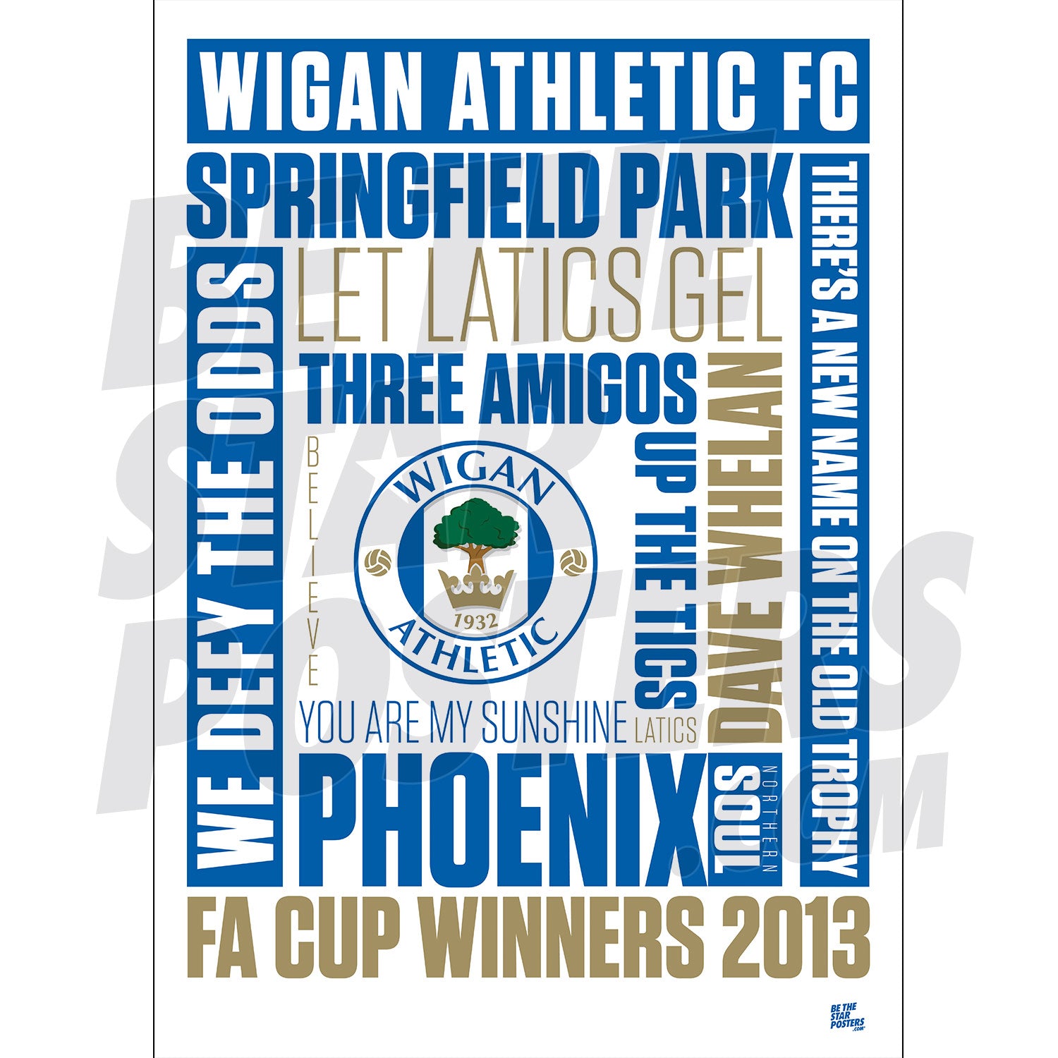 Wigan Athletic FC Word Poster