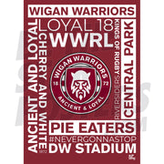 Wigan Warriors RLFC Word Poster