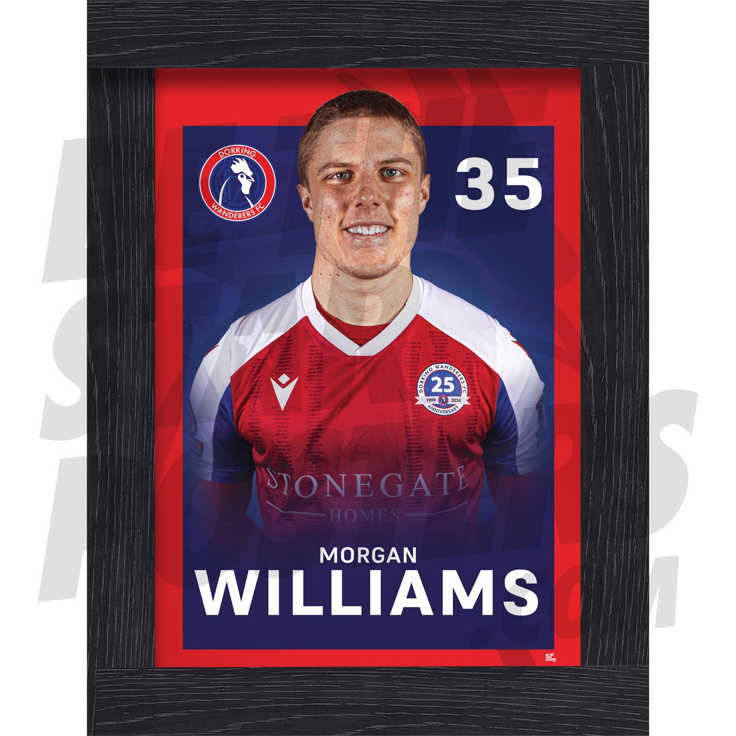 Dorking Wanderers FC Williams 24/25 Headshot Poster