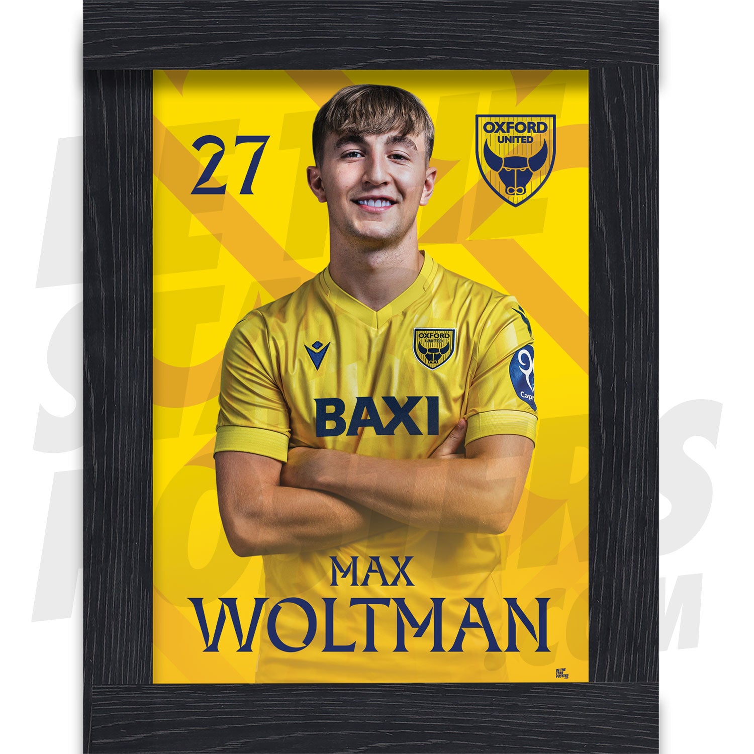 Oxford United FC Woltman 24/25 Headshot Poster