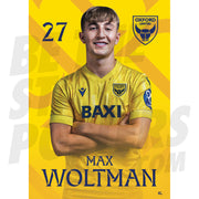 Oxford United FC Woltman 24/25 Headshot Poster