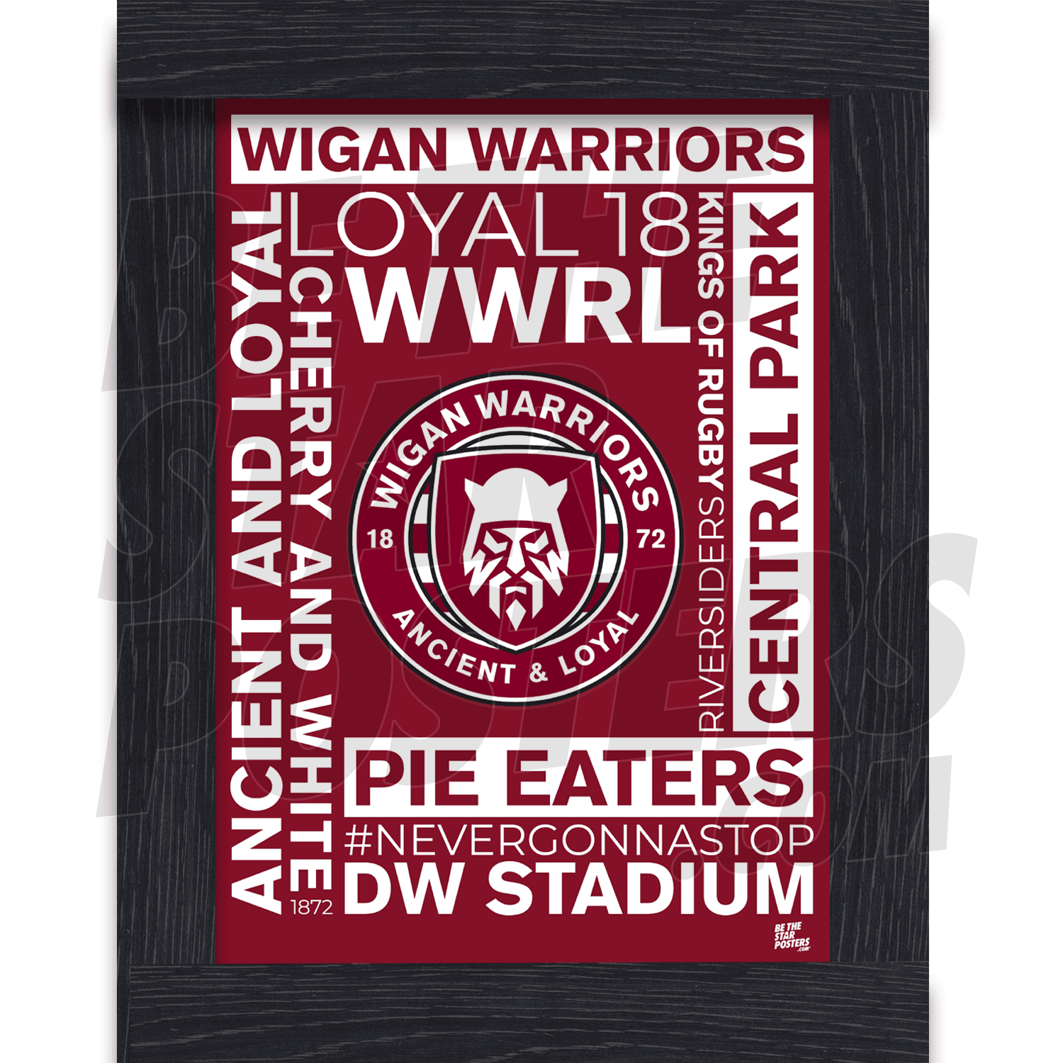 Wigan Warriors RLFC Word Poster