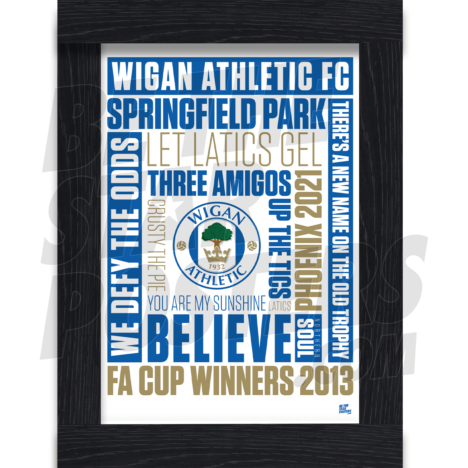 Wigan Athletic FC Word Poster