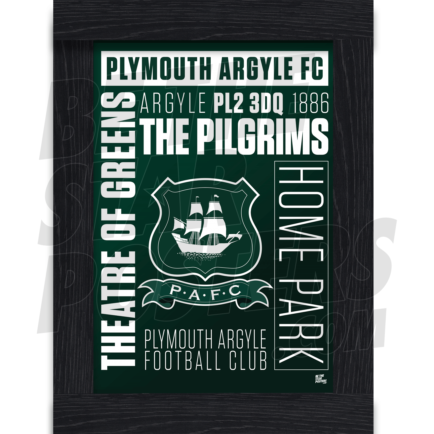 Plymouth Argyle FC Word Poster