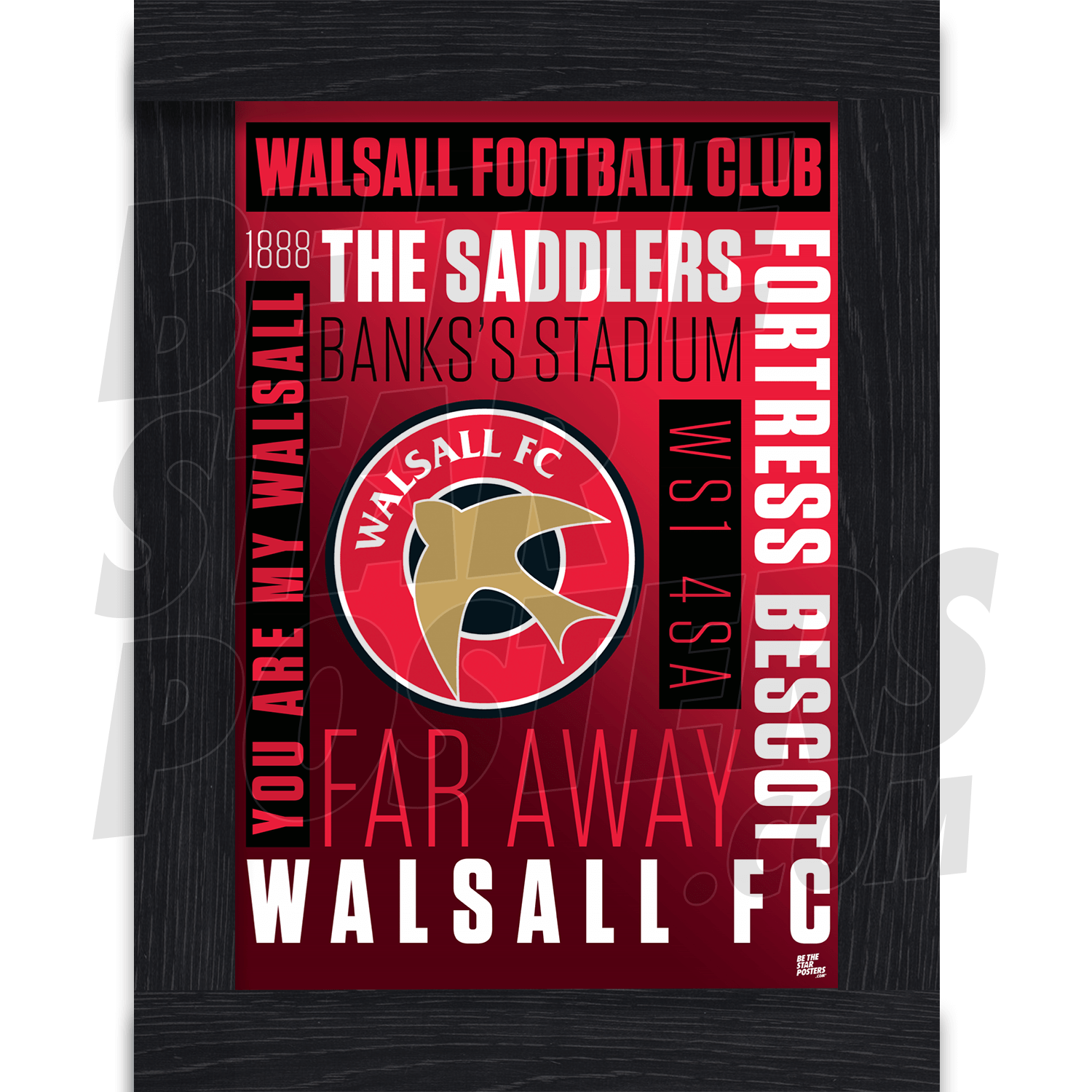 Walsall FC Word Poster