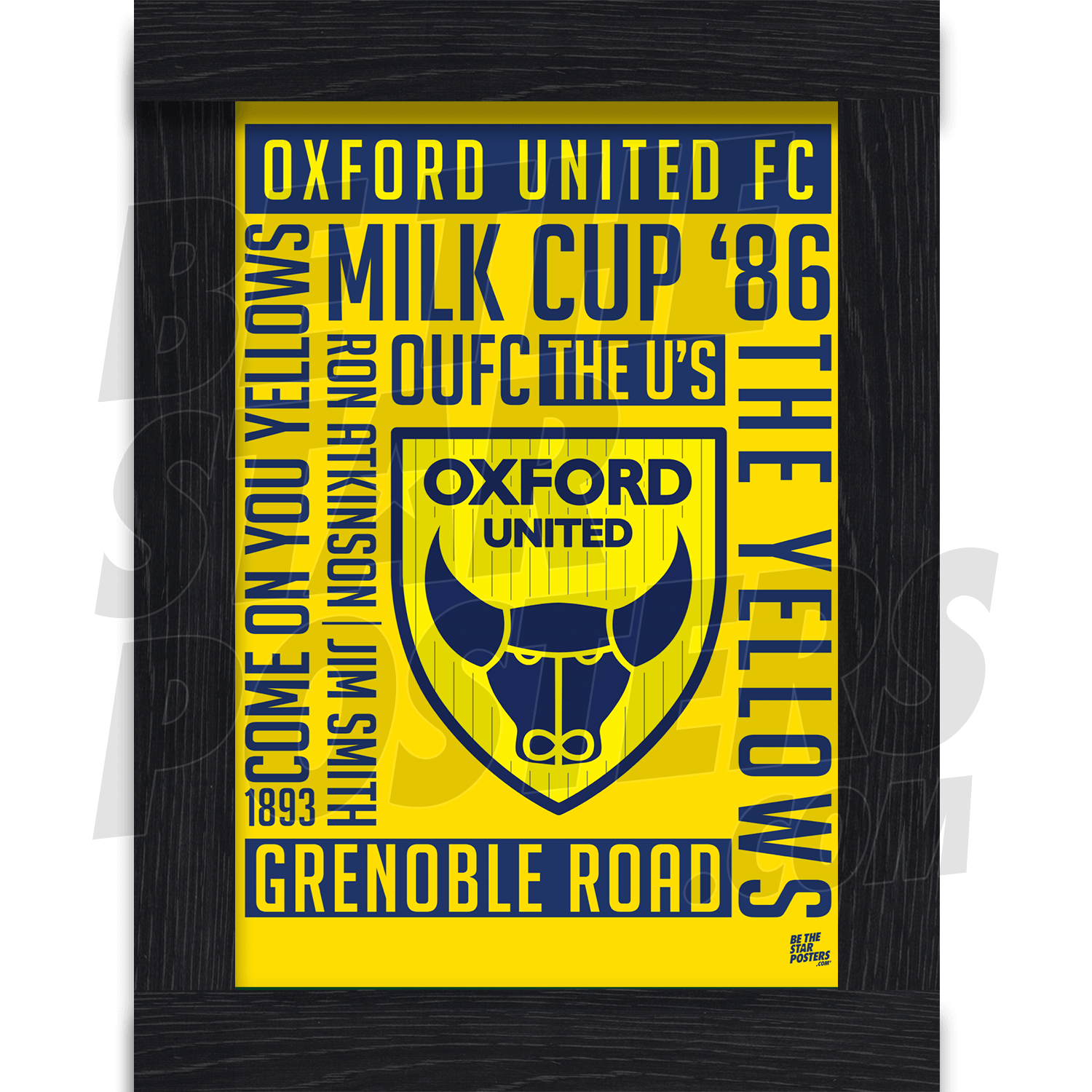 Oxford United FC Word Poster