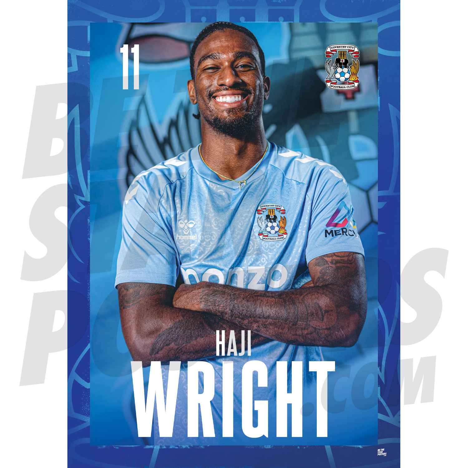 Coventry City FC Wright 24/25 Headshot Poster
