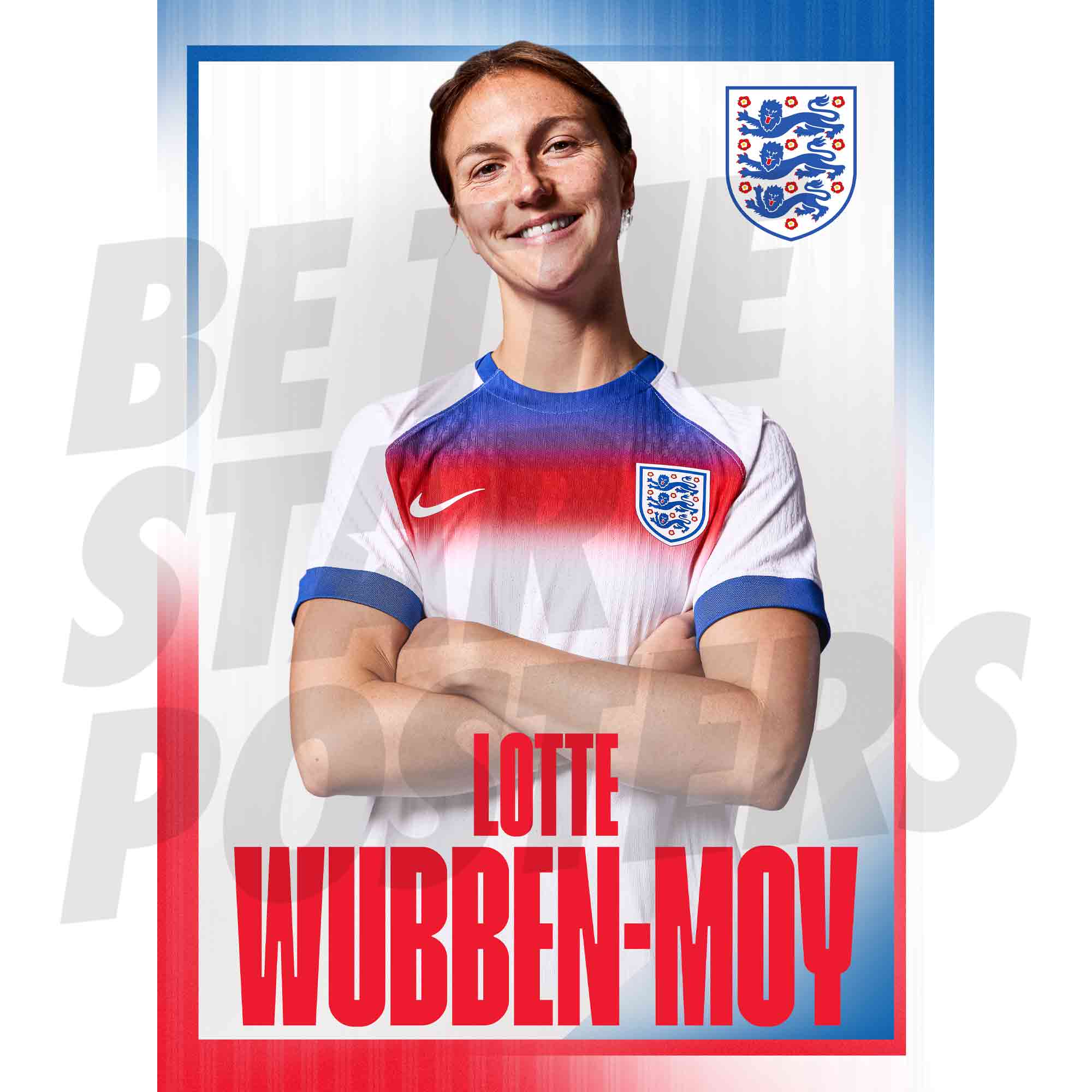 Lionesses Wubben-Moy 25/26 Home Headshot Poster