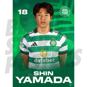 Celtic FC Shin Yamada 25/26 Headshot Poster