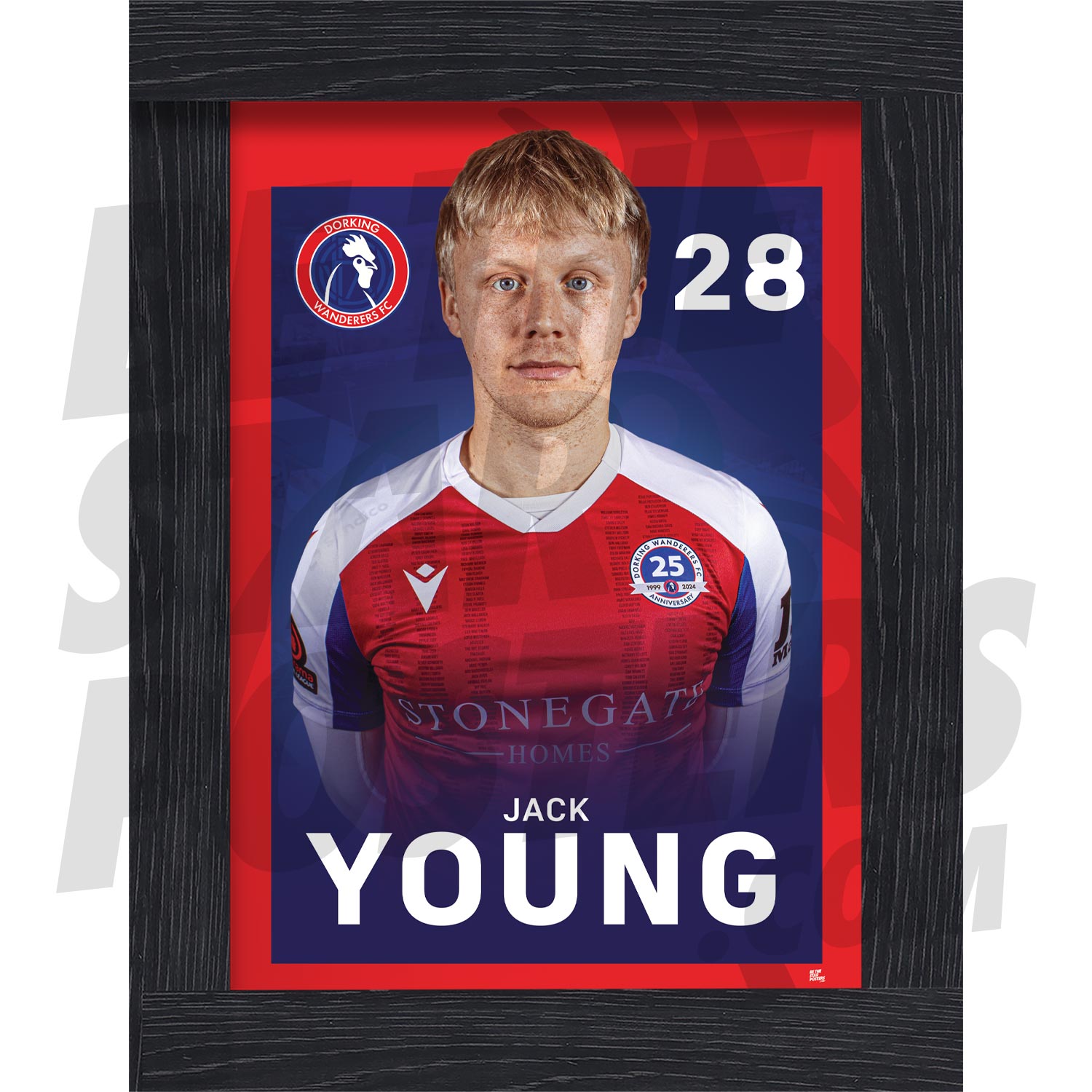Dorking Wanderers FC Young 24/25 Headshot Poster