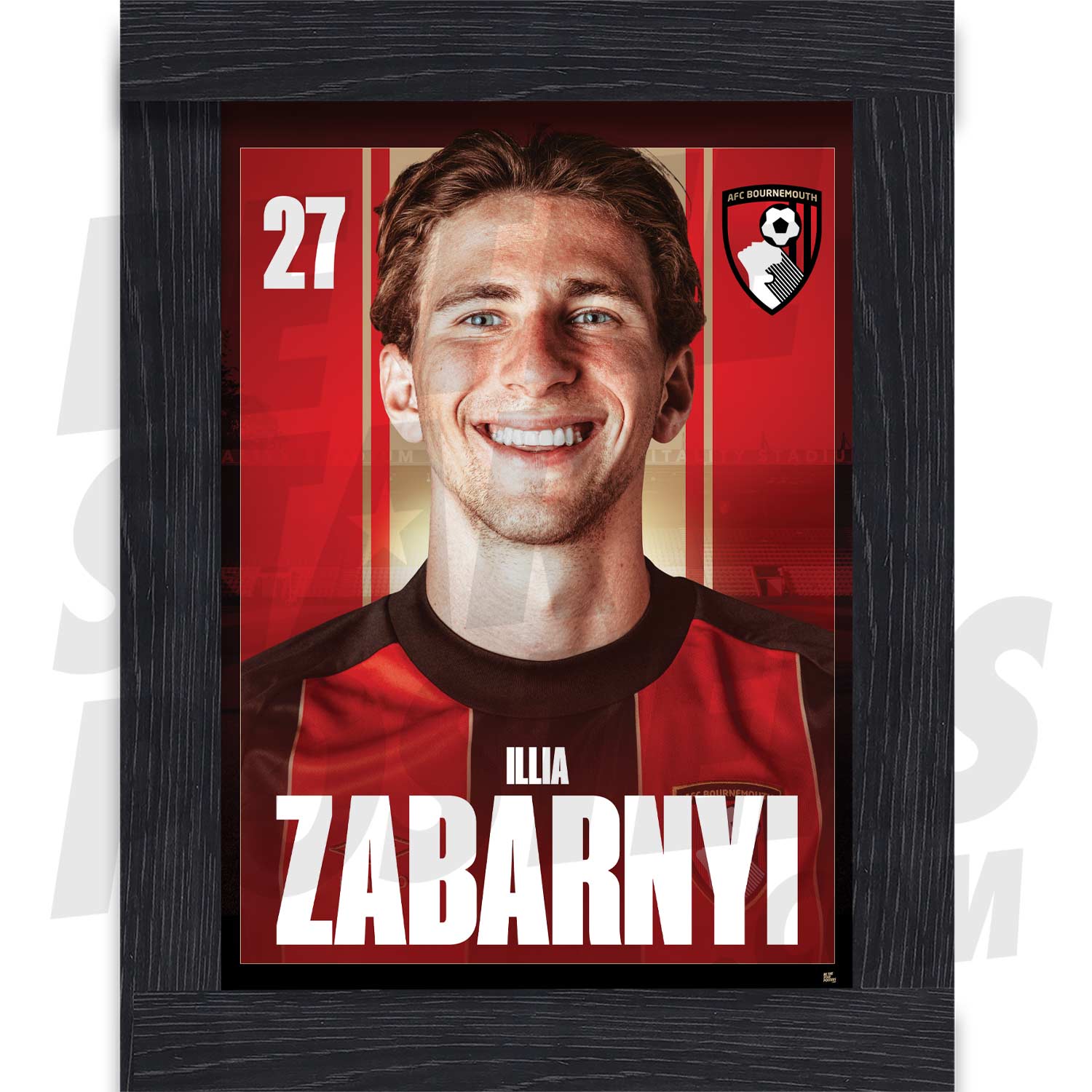 AFC Bournemouth Zabarnyi 24/25 Headshot Poster
