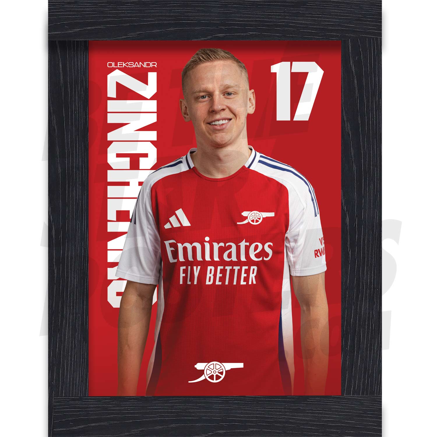 Arsenal FC Zinchenko 24/25 Headshot Poster