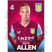 Aston Villa FC Remi Allen 22/23 Headshot Poster