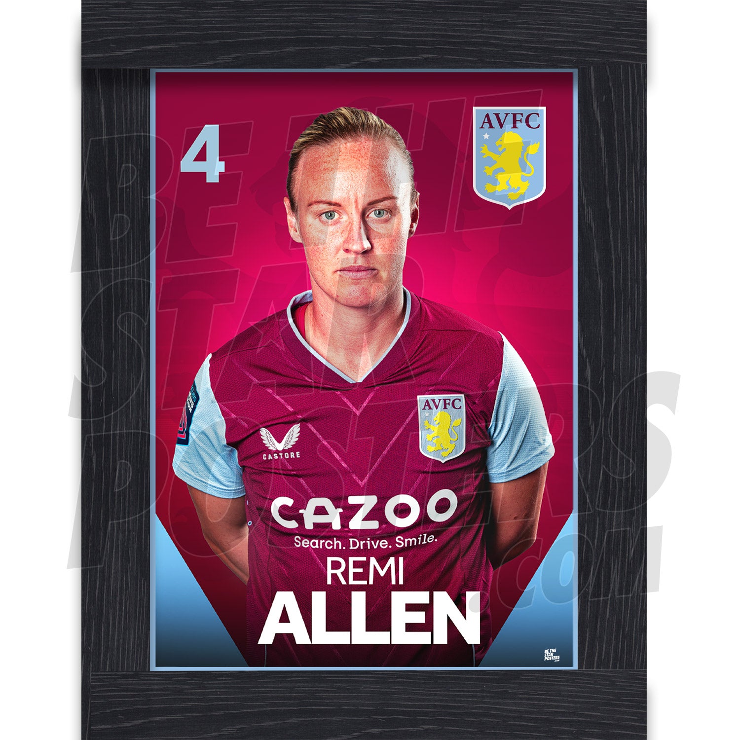 Aston Villa FC Remi Allen 22/23 Headshot Poster