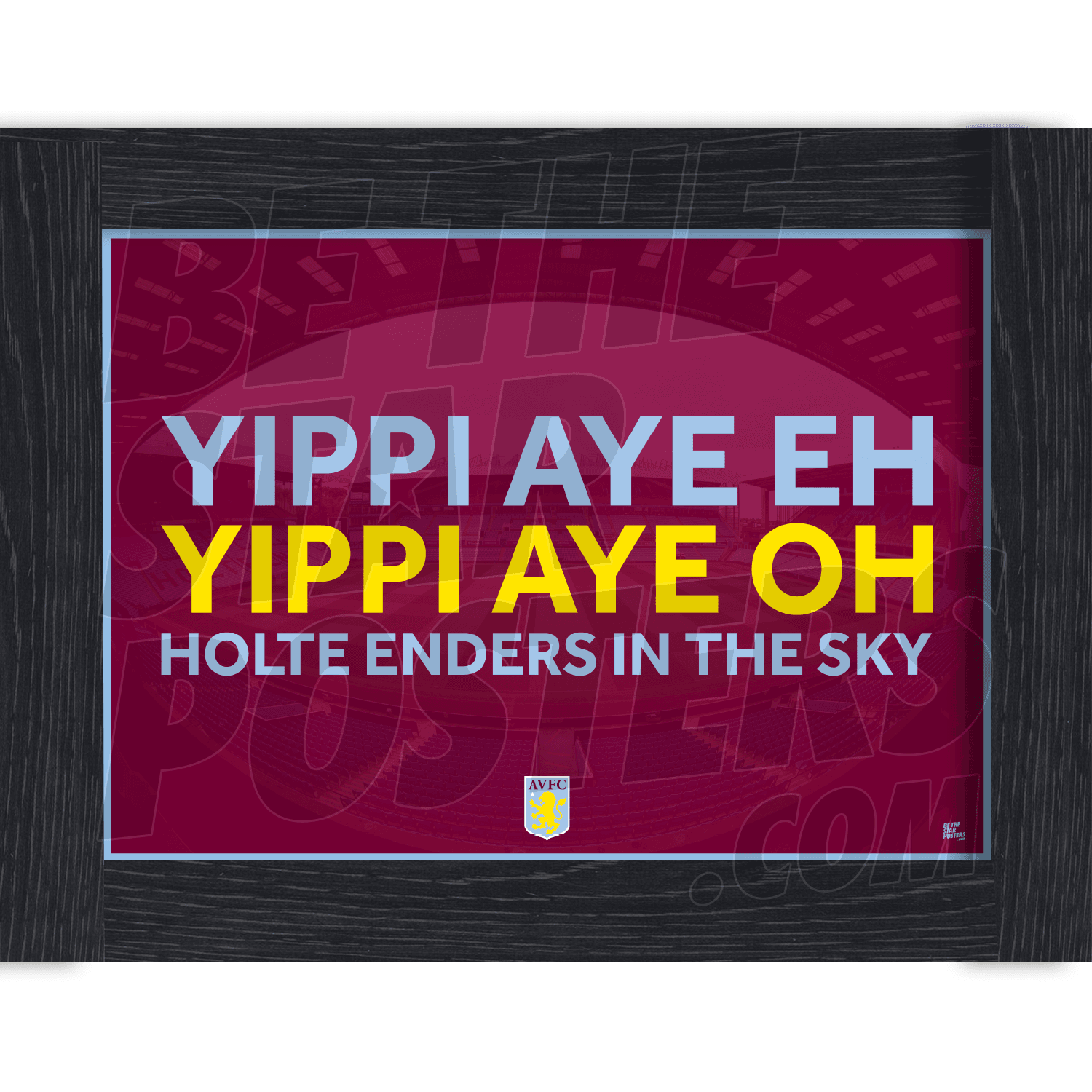 Aston Villa FC Old Crest HEITS Chant Poster